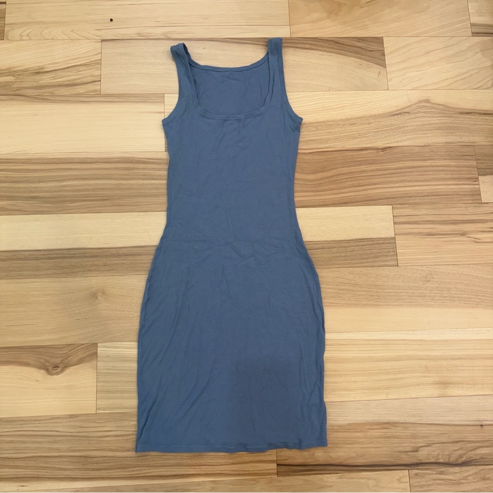 Pumiey blue ribbed bodycon dress Size S #bodycon